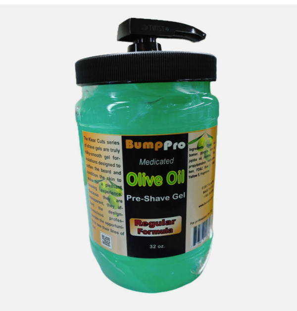 BumpPro OLIVE OIL SHAVE GEL (REGULAR FORMULA) -- 32OZ.