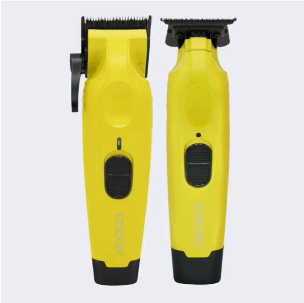 Cocco Hair Pro Hyper Veloce Clipper and Trimmer COMBO By IBS- Yellow