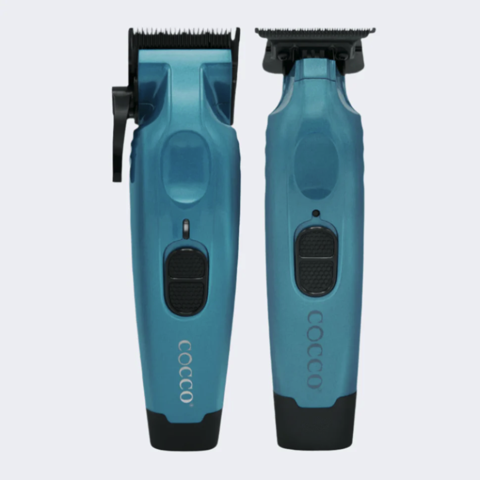 Cocco Hair Pro Hyper Veloce Clipper and Trimmer COMBO By IBS- Dark Teal