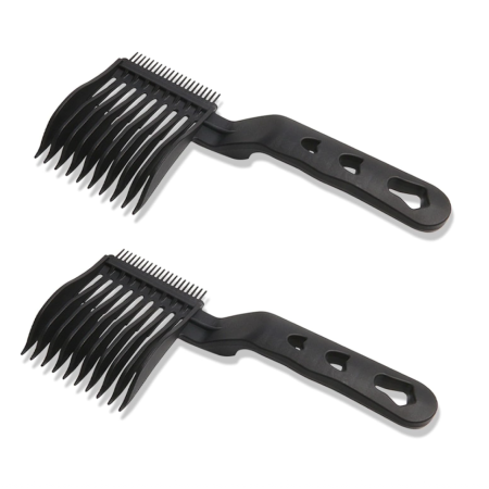 2 Pieces Barber Fade Combs, Professional Hair Cutting Comb Heat Resistant FlatTop Comb 