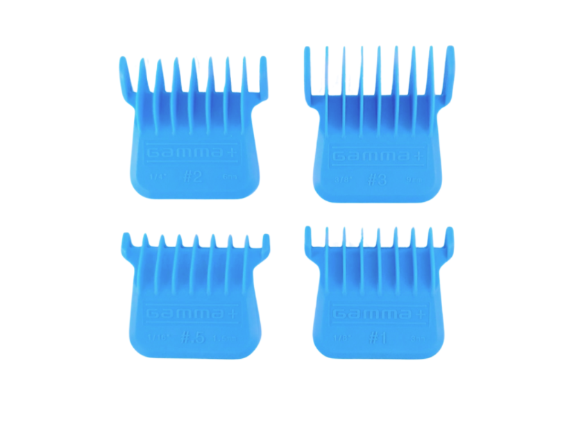 GAMMA+ Professional Wide Magnetic Trimmer Blade Guards - Blue GPWMTG