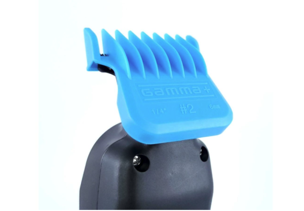 GAMMA+ Professional Wide Magnetic Trimmer Blade Guards - Blue GPWMTG