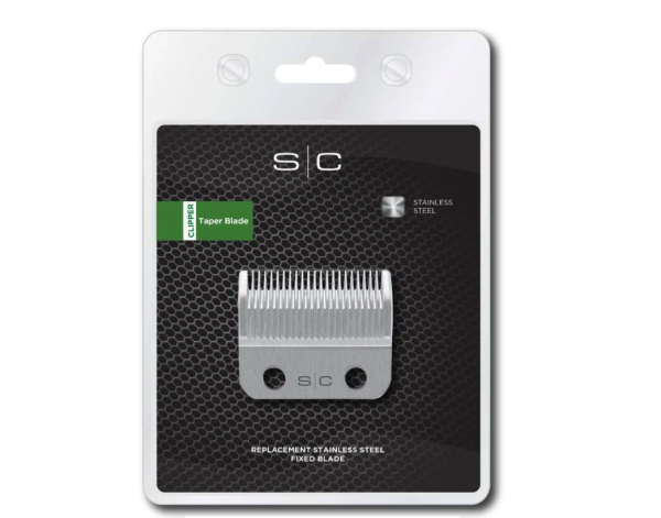 StyleCraft S|C Replacement Fixed Stainless Steel Taper Hair Clipper Blade - SCFSTCB