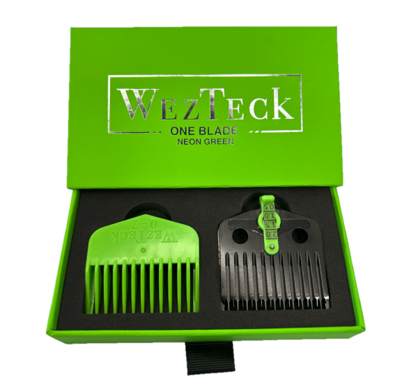 WEZTECK ONE BLADE GUARD - Made 2 Fade - from #0 to #2 = (0 , 1/2 , 1 , 1-1/2 , 2) Green