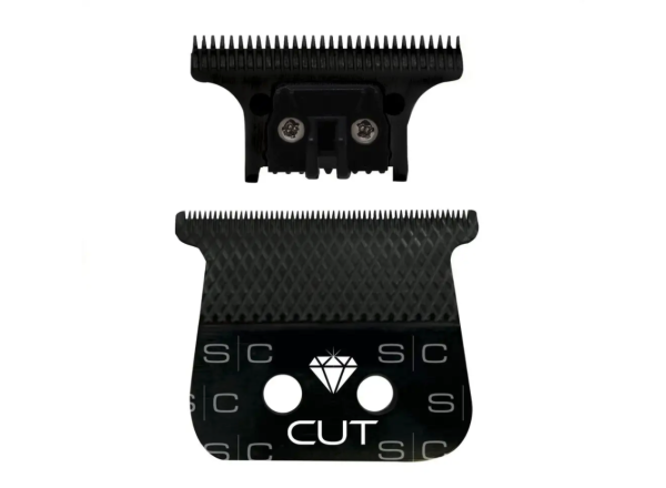 STYLECRAFT REPLACEMENT DIAMOND CUT FIXED BLACK DIAMOND DLC HAIR TRIMMER BLADE WITH THE ONE CUTTER SET SC541B