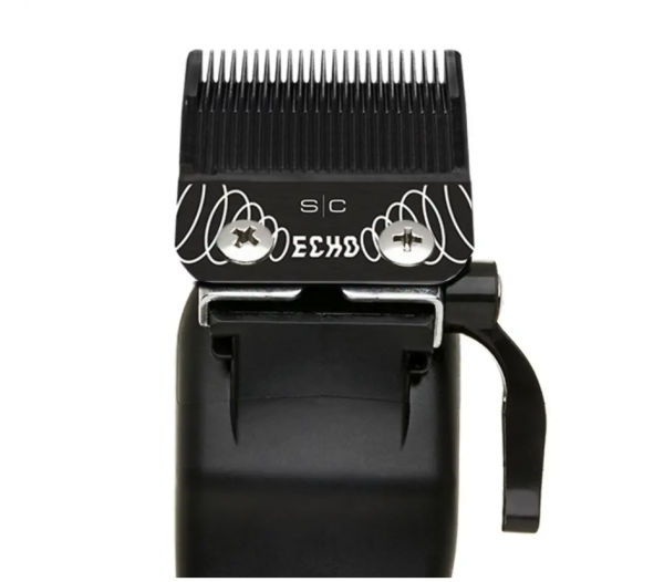 StyleCraft REPLACEMENT ECHO FIXED BLACK DIAMOND CARBON DLC HAIR CLIPPER BLADE WITH SHALLOW TOOTH 2.0 CUTTER SET SC544B