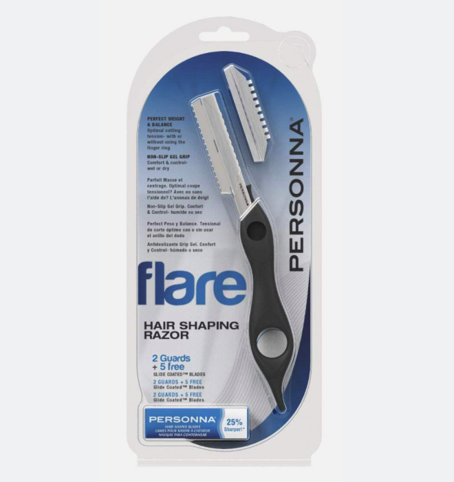 Personna Flare Hair Shaping Razor + 5 Free Blades (9200-X)