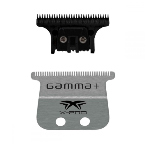 GAMMA+ X-Pro Wide Stainless Steel with Black Diamond Carbon DLC The One Cutting Trimmer Blade Set GP528SB