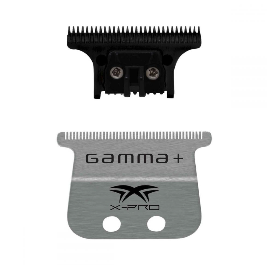GAMMA+ X-Pro Wide Stainless Steel with Black Diamond Carbon DLC The One Cutting Trimmer Blade Set GP528SB