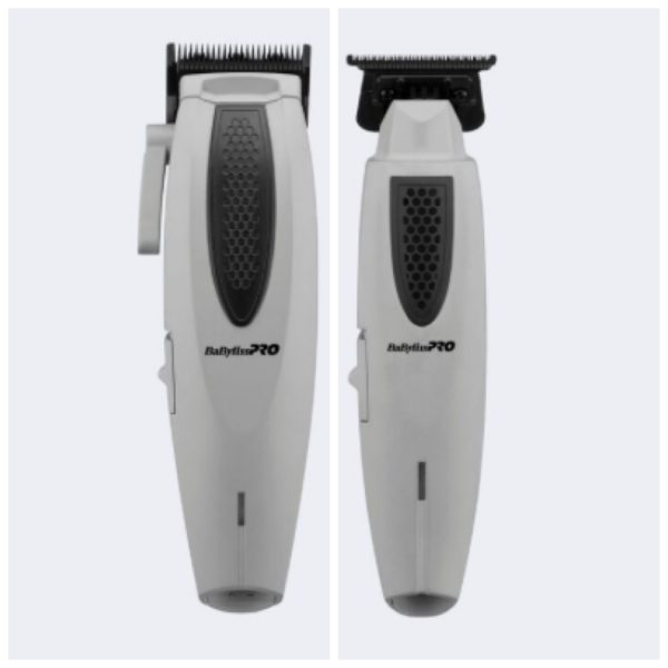 BaBylissPRO® LithiumFX+ Limited Edition Grey Ergonomic Clipper &Trimmer Combo By IBS