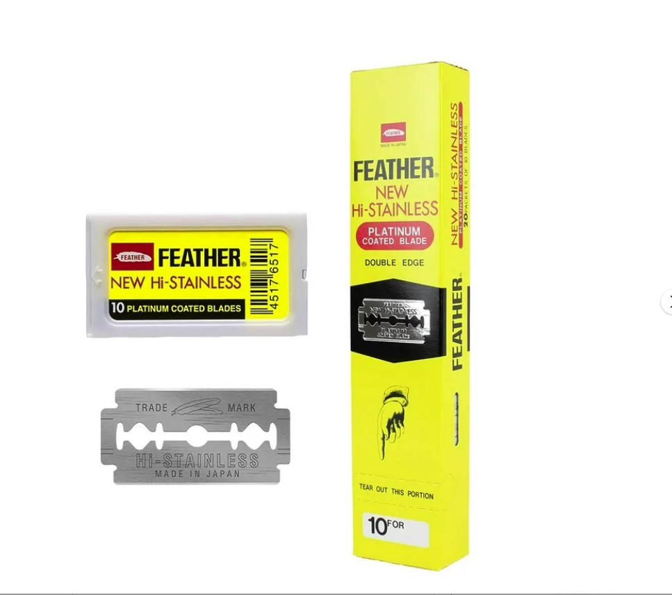  Feather Hi-stainless Double Edge Razor Blades - 200