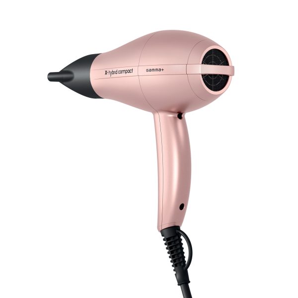 Gamma + X-Hybrid Compact - Professional Tourmaline Ionization Hair Dryer with AC Motor in Rose Gold GP110RG