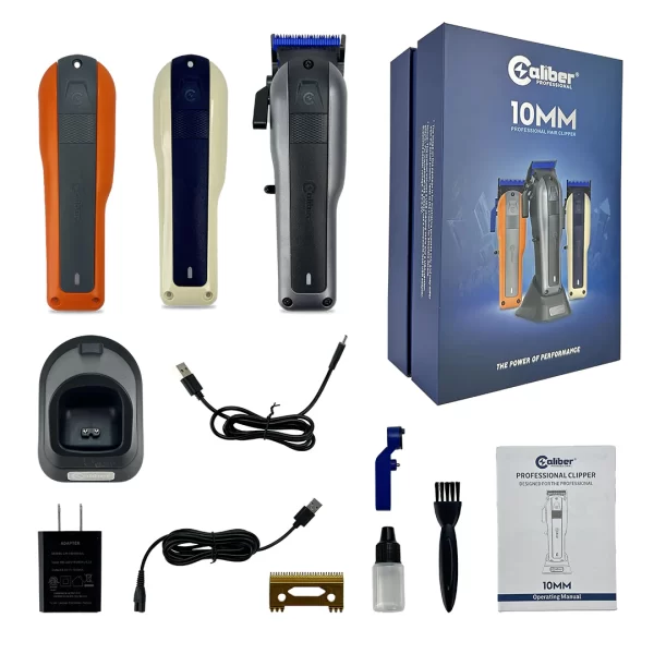 Caliber 10mm Clipper with Cordless Power, Zero-Gap Precision, and Zirconia Blades for Professional-Grade Cutting un-cl-10m-3c1