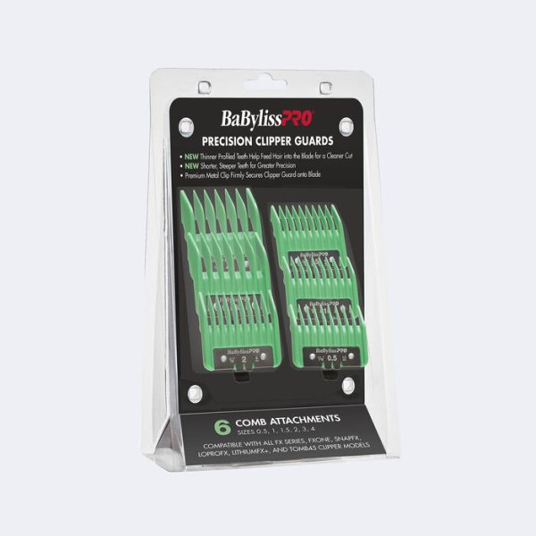 BaBylissPRO® X Tomb45 Precision Clipper Guards (Green)-FXPCG2
