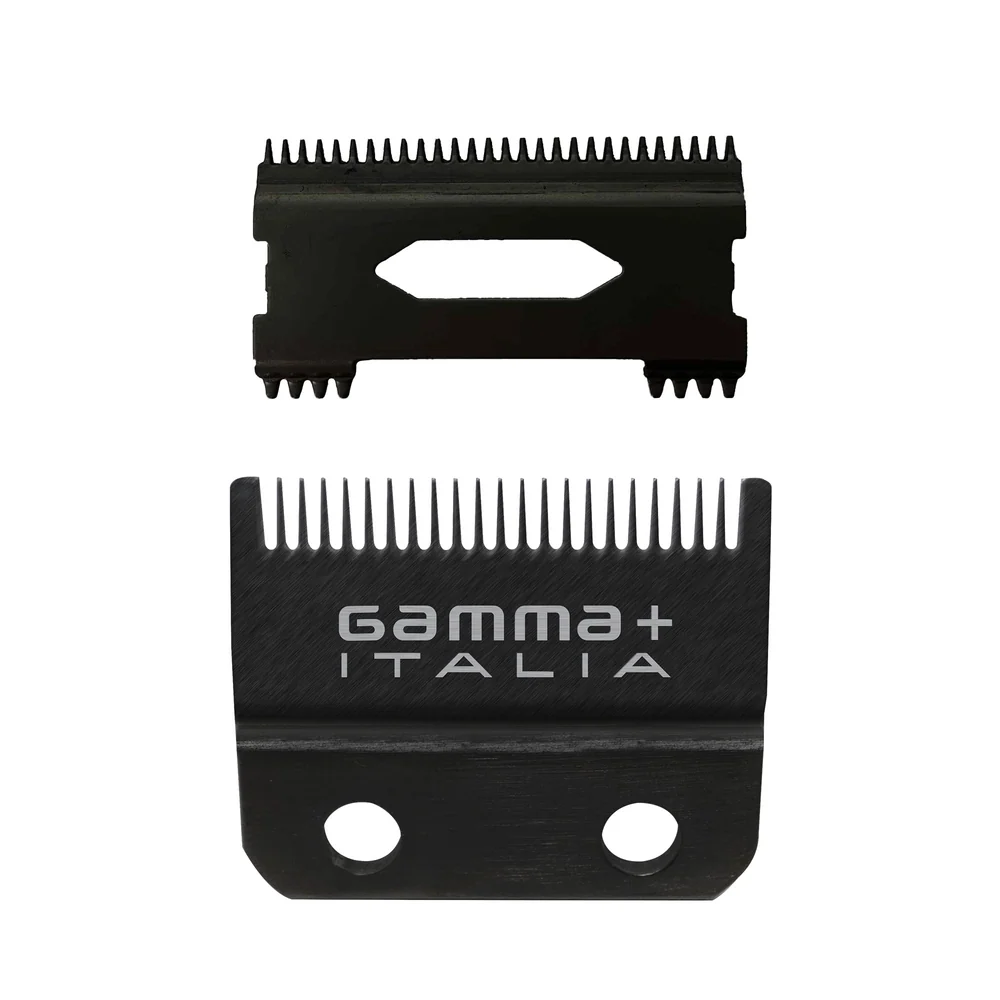 Gamma+ Double Black Diamond Carbon DLC Fixed Replacement Fade Blade w/ Shallow Tooth Cutter (GP534B)